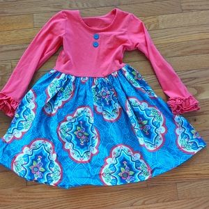 Eleanor Rose long sleeve dress 7/8